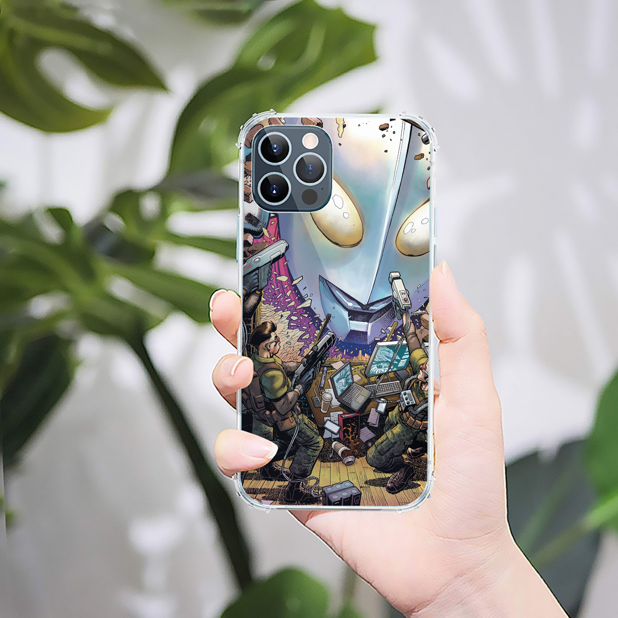 （画像用） ウルトラマン Ultraman 【iPhone 12シリーズ対応】透明スマホケース（クリアソフトケース）
